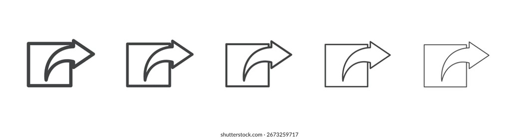 Share page icon simple illustration collection symbol