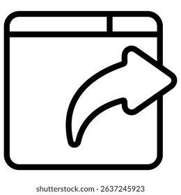 share page icon Simple thin line stroke