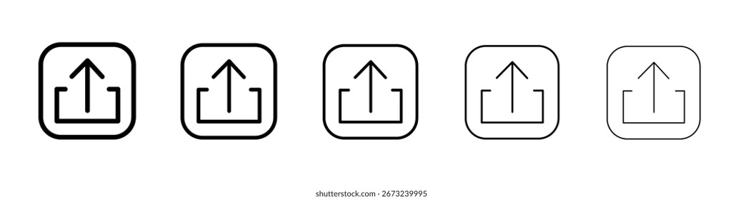 share page icon thin line outline set or collection