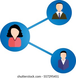 Share people connecting icon