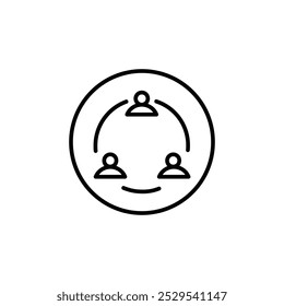 Share people icon Thin vector set
