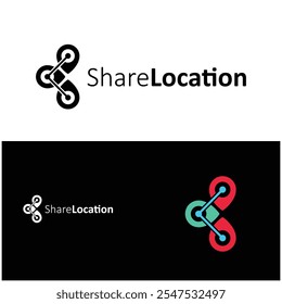 share + pin location, share location logo icon
