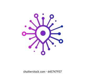 Share Place Icon Logo Design Element