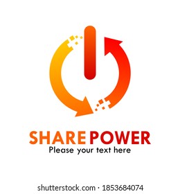 Share power logo template illustration