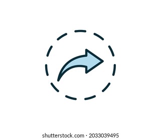Share premium line icon. Simple high quality pictogram. Modern outline style icons. Stroke vector illustration on a white background. 