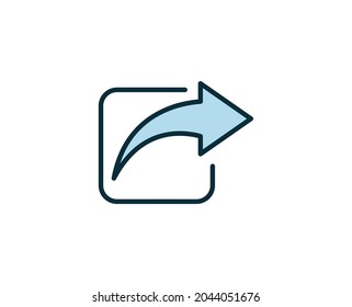 Share premium line icon. Simple high quality pictogram. Modern outline style icons. Stroke vector illustration on a white background. 