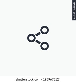 Share, premium quality flat icon. Vector logo concept for web graphics, EPS 10