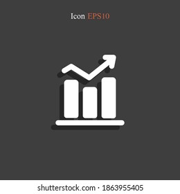share price icon. Vector illustration EPS 10.