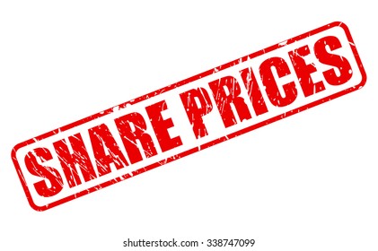 SHARE PRICES red stamp text on white