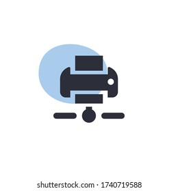 Compartir impresora - Icono moderno (Pictograma)