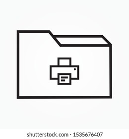 share printing folder sign icon