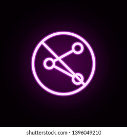 share prohibition neon icon. Elements of ban set. Simple icon for websites, web design, mobile app, info graphics
