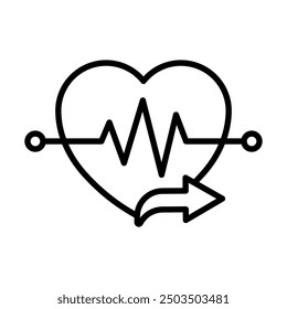 Share Pulse icon line vector illustration
