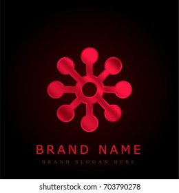 Share red chromium metallic logo