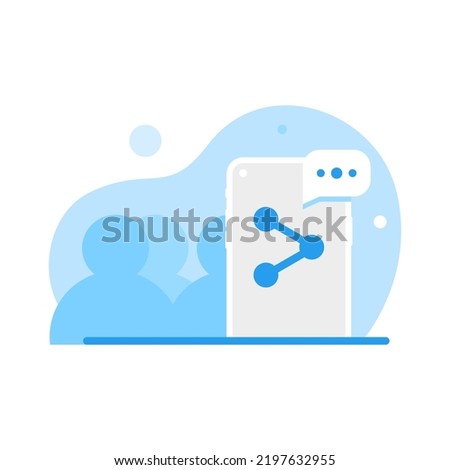 share, refer a friend, referral program concept illustration flat design vector eps10. modern graphic element for landing page, empty state ui, infographic, icon
