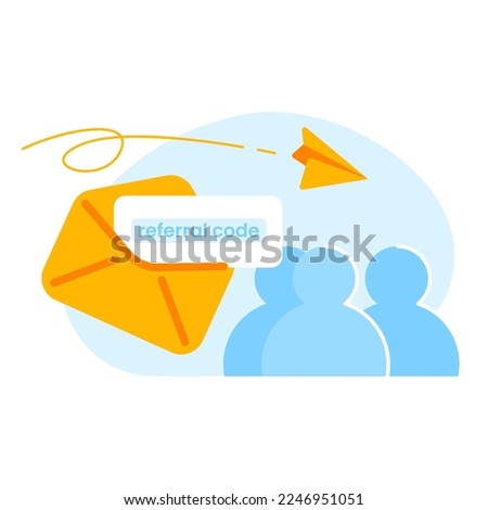 share, refer a friend, referral program concept illustration flat design vector eps10. modern graphic element for landing page, empty state ui, infographic, icon