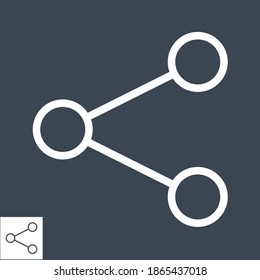 Icono de línea delgada del vector relacionado. Aislado en fondo negro. Stroke editable. Ilustración vectorial.