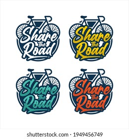 Share the road premium logo illustration