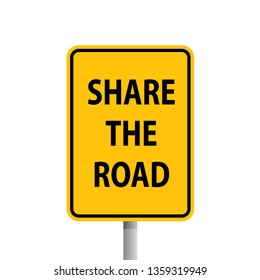 share the road, road sign