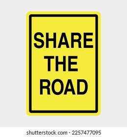 Share the Road Sign vector illustration