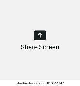 Share Screen icon isolated on background. Button element symbol modern, simple, vector, icon for website design, mobile app, ui. Vector Illustration