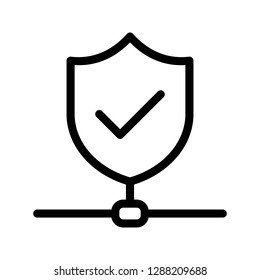 Share security check line icon