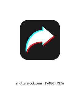Icono de botón Compartir o enviar, botón de diseño moderno de medios sociales