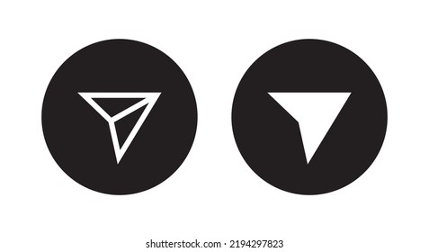 Share, Send Button Icon Vector In Paper Line Style. Social Media Elements