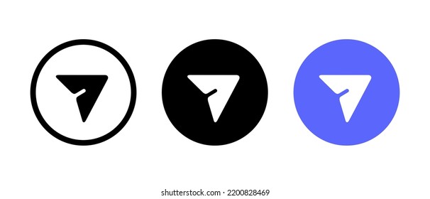 Share, Send Button Icon Vector In Flat Style. Social Media Elements