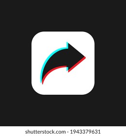 Share or send button, network icon, social media modern design button