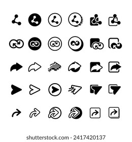 compartir y enviar icono de elemento de diseño de símbolo de medios sociales vector