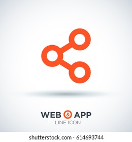 Share send line vector icon