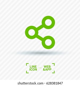 Share send line vector icon