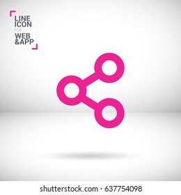 Share send line vector icon