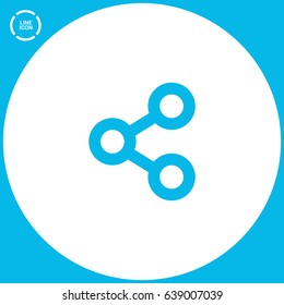Share send line vector icon