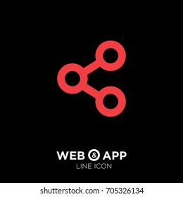 Share send line vector icon