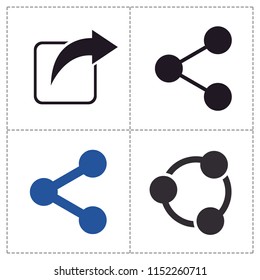 share set icon flat vector.