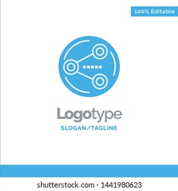 Share, Sharing, Social, Media Blue Business Logo Template