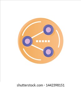 Share, Sharing, Social, Media  Flat Color Icon. Vector icon banner Template