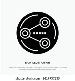 Share, Sharing, Social, Media Solid Black Glyph Icon