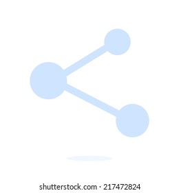 Share  sign icon. Flat design style.