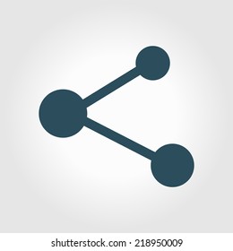 Share  sign icon. Flat design style.