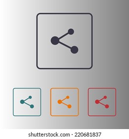 Share  sign icon. Flat design style.