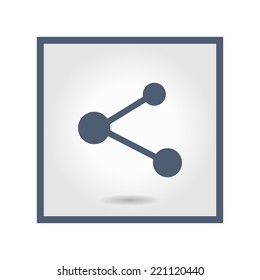 Share  sign icon. Flat design style.