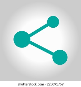 Share  sign icon. Flat design style.