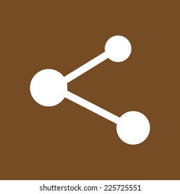 Share  sign icon. Flat design style.