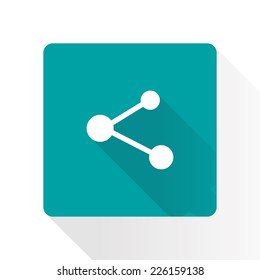 Share  sign icon. Flat design style.