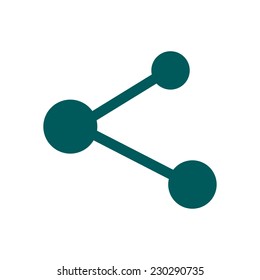 Share  sign icon. Flat design style.