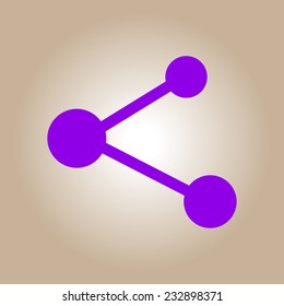 Share  sign icon. Flat design style.