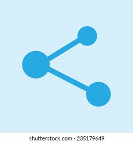 Share  sign icon. Flat design style.
